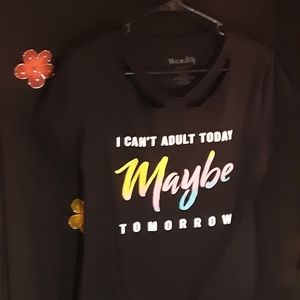 2 for 15$🙈Cant adult today cut tshirt T-18